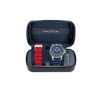 NAUTICA Orologio analogico 'Sea Dive' navy / rosso chiaro, Taglia One Size
