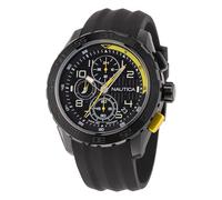 Nautica Orologio da uomo NAPNSS302 NST 101 cinturino in silicone nero, Nero/Nero/Nero