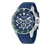 Nautica Orologio da uomo NST Chronograph 44mm, blu/verde/argento, Moderno