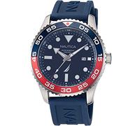 Nautica Orologio da uomo Pacific Beach con data, silicone blu, Blu, Pacific Beach