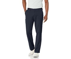 Nautica Pantalone da Uomo Classico Fit Piatto Davanti Elasticizzato Solido Chino, Blu Navy (True Navy), 30W x 32L