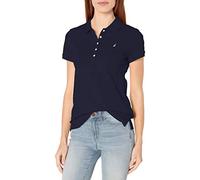 Nautica Polo da Donna in Cotone a Maniche Corte con 5 Bottoni, Navy, S