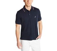 Nautica Polo da Uomo Classica a Maniche Corte con Colletto a Doppia Punta, Navy, S