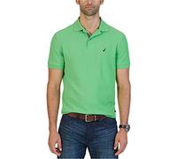 Nautica s/s Solid Deck Shirt Classic Fit Polo, Lama per Erba, L Uomo