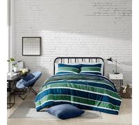 Nautica - Set copripiumino matrimoniale XL, biancheria da letto reversibile con federa abbinata, elementi essenziali per camera da letto (Bellecastle Navy, Twin/Twin XL)