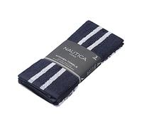 Nautica Set di 3 strofinacci da cucina in 100% cotone, 45,7 x 71,1 cm, super assorbenti, riutilizzabili, strofinacci per asciugare i piatti, strofinacci per cucina blu navy/bianco