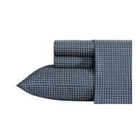 Nautica - Set di biancheria da letto king size, in percalle di cotone di prima qualità, decorazione per la casa, con certificazione Oeko-Tex (Reece Plaid Navy, King)