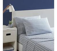 Nautica - Set di biancheria da letto king size, in percalle di cotone, fresco e fresco, leggero e traspirante (Coleridge Stripe Blue, King)