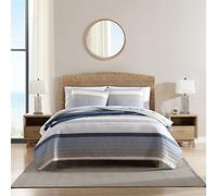 Nautica - Set di copripiumino doppio, in cotone reversibile, con rivestimento abbinato, decorazione per la casa per tutte le stagioni, elementi essenziali per dormitorio (blu galewood, matrimoniale)