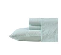 Nautica - Set di lenzuola per letto singolo XL, in percalle di cotone, fresco e fresco, leggero e traspirante (Penny Pinstripe White, Twin XL)