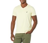 Nautica Maglietta a Maniche Corte con Scollo a V Slim Fit T-Shirt, Vaniglia Francese, XL Uomo