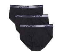 Nautica - Slip da Uomo in Cotone, Confezione da 3, Colore Nero., Small