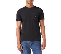 Nautica Solid Crew Neck Short-Sleeve Pocket T-Shirt Canottiera, Colore Nero, L Uomo
