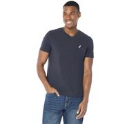 Nautica T-Shirt da Uomo a Maniche Corte Tinta Unita Slim Fit con Scollo, Navy, M