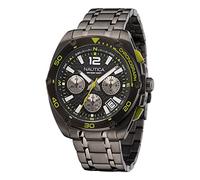Nautica Tin Can Bay Chrono IP Gunmetal Orologio da uomo in acciaio inossidabile (Modello: NAPTCF210), nero