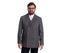 Nautica Uomo Classic Double Breasted Peacoat Cappotto di Piselli, Grigio Scuro, XL