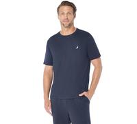 Nautica Uomo Manica Corta Girocollo Soft Knit Sleep Maglietta Tee - Blu - L