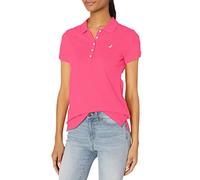 Nautica Women's 5-Button Short Sleeve Breathable 100% Cotton Polo Shirt