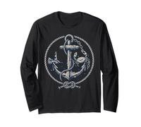 Nautical Anchor Crab Lighthouse Ocean Design Maglia a Manica