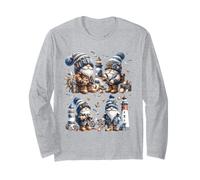 Nautical GNOME for Women And Men Funny Lighthouse Keeper Maglia a Manica