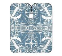 Nautical Icon - Mantella regolabile da barbiere, 165 x 140 cm, mantella per capelli