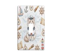 Nautical Ragdoll Cat Navy Decorativo Interruttore Della Luce Copertura Della Parete Piastra 1 Gang Singolo Toggle, Estate Gattino Nave Itinerario Elettrico Placca Interruttore per Stanza, Cool