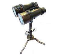Nautical Replica Hub Binocolo da scrivania in Ottone Anticato con treppiede.