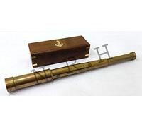 Nautical Replica Hub Telescopio palmare in Ottone con Scatola di Legno, Idea Regalo