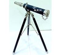 Nautical Replica Hub Vintage Nero Spyglass Telescopio Con Tavolo Decorativo Treppiede Marine Regali