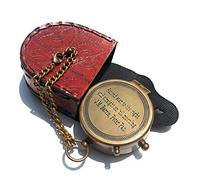 NAUTICALMART Brass Compass/Inspirational Gift/direzionale Bussola Magnetica per Navigazione/Tasca Bussola per Campeggio, Escursionismo, Touring, J.m. Barrie, Peter Pan
