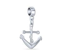 Nautico Barca Ancora Vacanza Viaggio Pendenti Goccia Charm Bead Per Donne Per Adolescente .925 Argento Adatto Bracciale Europeo