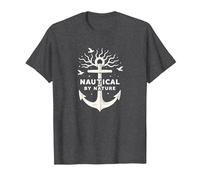 Nautico per Natura: Anchor Art con gabbiani Maglietta, Uomo, Grigio Scuro, 4XL