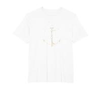 Nautico per Natura: Anchor Art con gabbiani Maglietta, Uomo Taglie Grandi, Bianco, 4X Tall