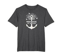 Nautico per Natura: Anchor Art con gabbiani Maglietta, Uomo Taglie Grandi, Grigio Scuro, 3X Tall