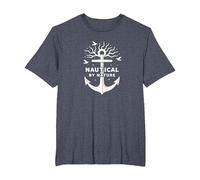 Nautico per Natura: Anchor Art con gabbiani Maglietta, Uomo Taglie Grandi, Pervinca, 4X Tall
