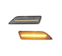 NAUTIG 2 Pezzi C219/W219 CLS350 CLS500 CLS550 CLS63 Striscia LED Completa Gruppo Luci Di Posizione Laterali Anteriori Indicatore Direzione Set Fanali(Clear Lens Amber)