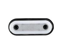 NAUTIG 5 Pezzi 12V 24V Luci Di Posizione Laterali Per Camion Per Rimorchi A LED Riflettore Per Furgoni In Liquidazione Per Scania Set Fanali(5Pcs White)