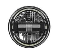 NAUTIG Fari Anteriori Faro Anteriore A LED Da 7 Pollici Per Moto Sportster Per Lada Per Niva 4x4 Per Fuoristrada UAZ 12V 24V Faro Motociclo(Black 1pcs)