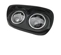 NAUTIG Fari Anteriori Moto Per Moto Da Strada Per Glide Per EFI Per FLTRI 1998-2013 Kit Montaggio Per Fari A Doppio LED Da 5,75'' Faro Motociclo(A black c)