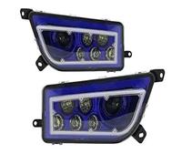 NAUTIG Fari Anteriori Per Polaris Per RZR 900 2015-2017 Per RZR 1000 S 2016-2017 Con DRL Halo Anabbaglianti 6000K 3450LM Faro LED Faro ATV Faro Motociclo(With Blue Halo Ring)