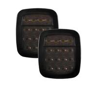 NAUTIG Fari Posteriori Fanale Posteriore Universale Per Jeep Per Wrangler YJ TJ CJ 2 Pz/set 16 LED Luce Retromarcia Freno(A,Without Turn Signal)