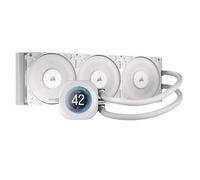 CORSAIR NAUTILUS 360 RS LCD Dissipatore a Liquido per CPU - Schermo LCD IPS da 2,1", AIO da 360 mm, Bassa rumorosità, Daisy-Chain, Intel LGA 1851/1700, AMD AM5/AM4 - 3 ventole RS120 incluse - Bianco
