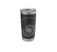 Nautilus Shell Fibonacci Spiral Math Art Bicchiere termico in acciaio inox doppia parete