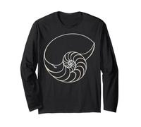 Nautilus Shell Fibonacci Spiral Math Art Maglia a Manica
