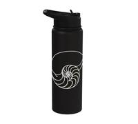 Nautilus Shell Fibonacci Spiral Math Art Stainless Steel Insulated Water Bottle