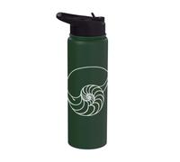 Nautilus Shell Fibonacci Spiral Math Art Stainless Steel Insulated Water Bottle