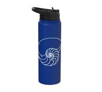 Nautilus Shell Fibonacci Spiral Math Art Stainless Steel Insulated Water Bottle