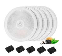NautyPaws - Fontana per gatti, 5 filtri e 5 spugne compatibili con 1,85 l/1,8 l/2 l, filtro di ricambio 2.0 e 3.0 al carbone attivo