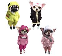 NAUXIU Cute Fashionable Animal Resin Dolls, Chihuahua in Resina, Cartoon Little Dog Decorazione Bambola Figurin, Dog Statue, Decorazione Animale Decorativo