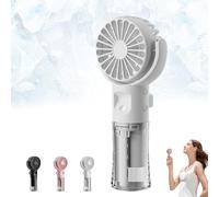 NAUXIU Ventilatore Portatile Con Acqua,ventilatore Portatile Con Nebulizzatore,misting Fan Portable, with 4 Speeds USB Rechargeable Mini Cooling Mist Fans for Travel, Camping & Outdoor-A